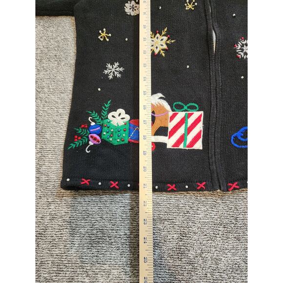 Designers Originals Studio Women's Christmas Sweater with Santa Medium - Picture 5 of 6